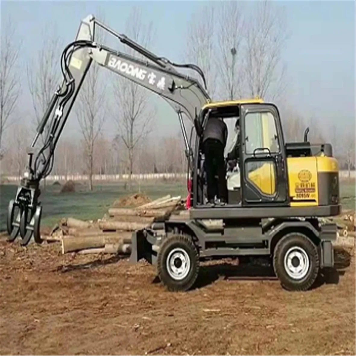 Forest wood loader machine wood log loader sale without trailer BD95W