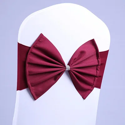 Wholesale cheap price spandex belt wedding chair bow