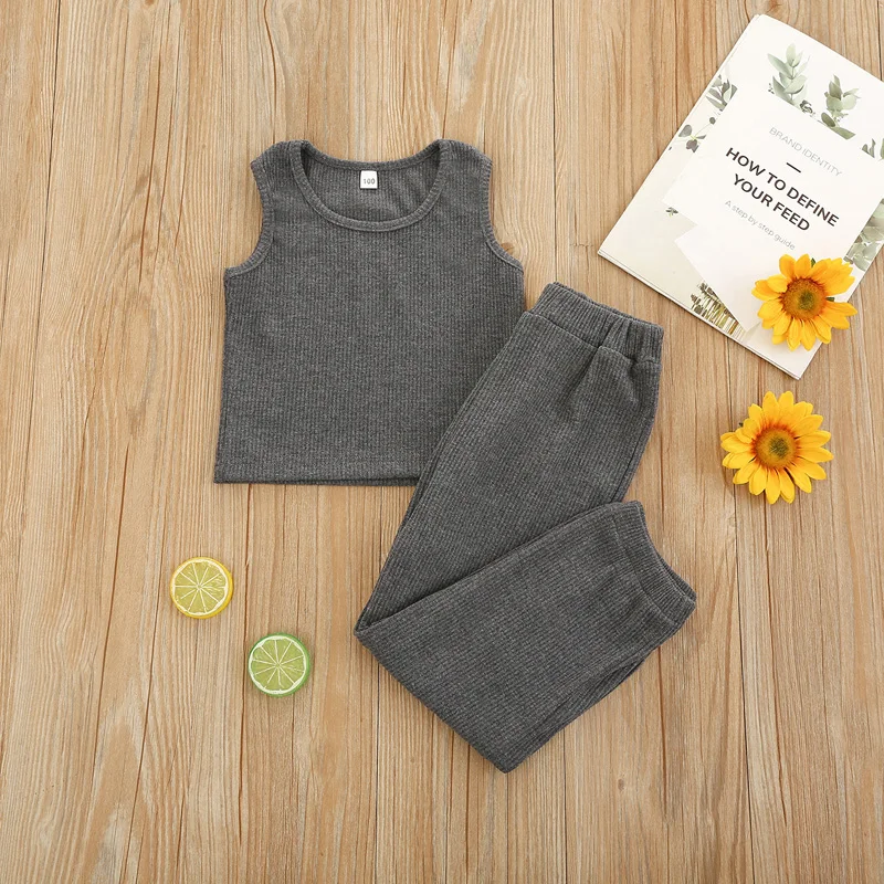 
Girls sleeveless vest harem pants summer children clothes 3-8 years old girls clothing sets 