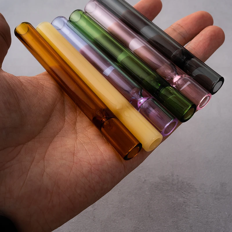 Масляная горелка для табака, стеклянная трубка, один Хиттер, аксессуары для курения, инструменты, стеклянный тупой наконечник