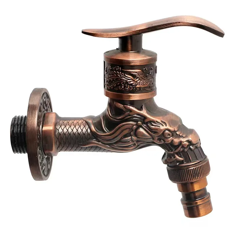 Household Commonly Used Wall -Mounted Zinc Alloy Outdoor Small Faucet Practical Decoration Antique Bronze Faucet Garden