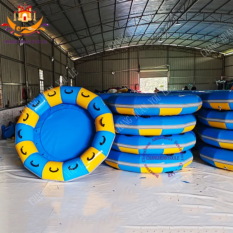Customized Inflatable Waterpark Family Slide Round Tube Boat Floating Raft For 3 4 5 6 Person