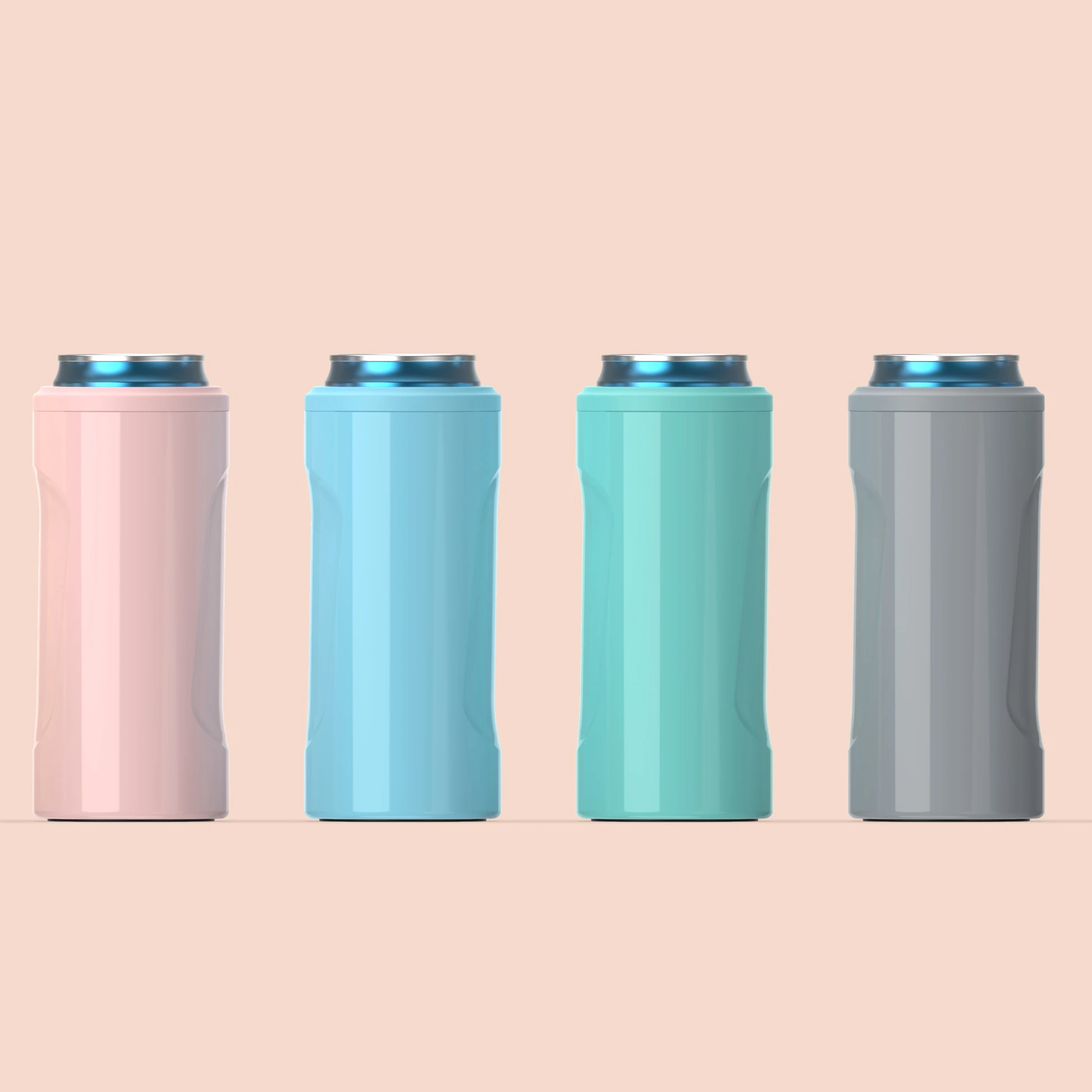 2021 Summer Hot Seller Stainless Steel Double Wall Skinny Beer Can Coolers