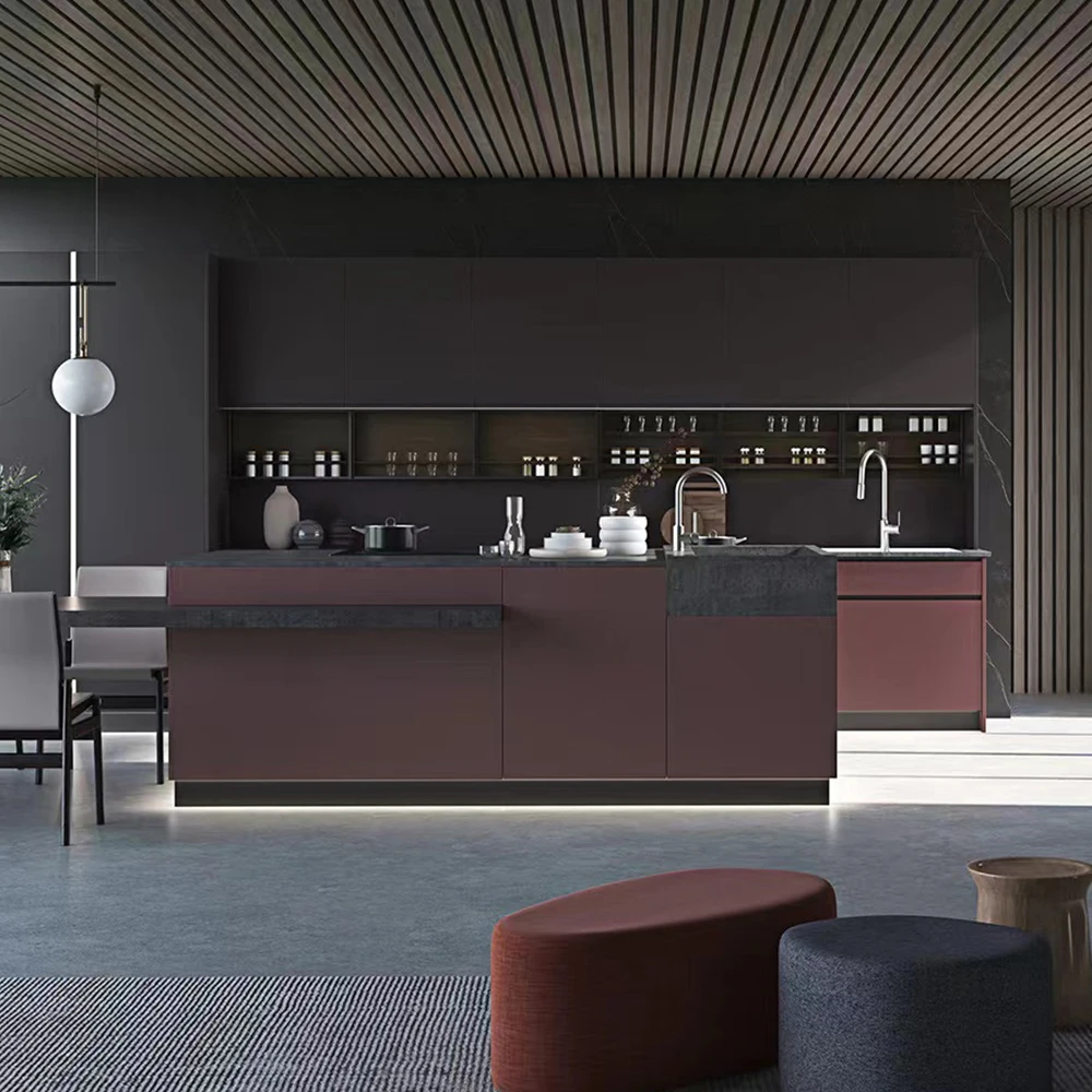 Boloni From Pakistan Set Customization Solid Wood Wholesale Dining Room Wine Cabinet Fiber Kitchen Cabinets