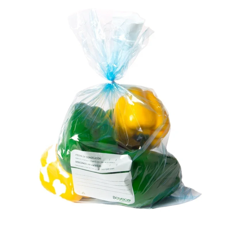 Plastic Clear Flat Food Produce Bag on Roll for Fruits Vegetable Bread Durable Food Storage Bags