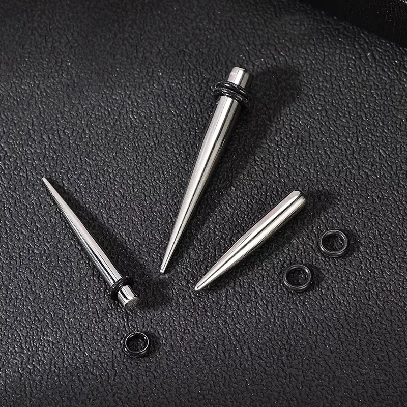 Ear Gauge Stretching Kit Stainless Steel Tapers and Plugs Earrings Piercing Set 36 Pieces 14G-00G