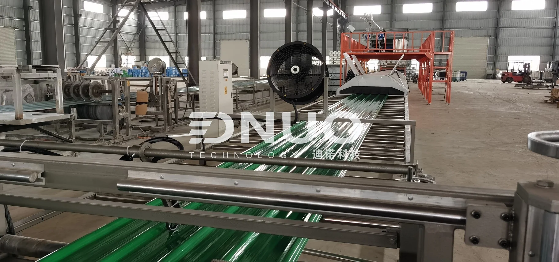 PRFV fibre glass Corrugated transparent skylight roofing sheets board making machinery