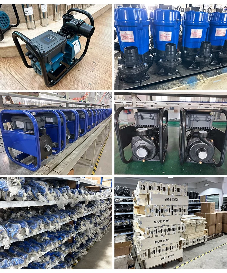 3HP Solar Surface Water Pump 4m3/h Flow DC 4 Inch 750W Power Water Pump System For Irrigation 55M Max Head