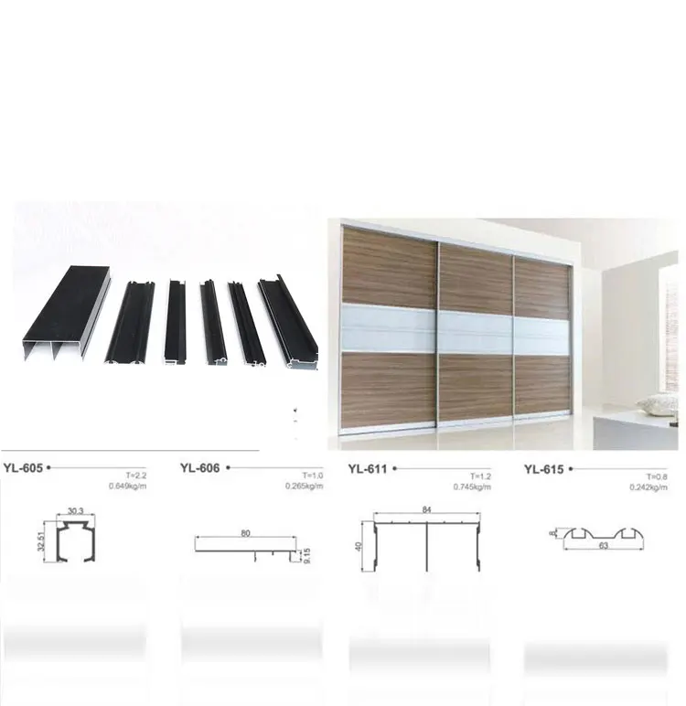 Sliding Door Aluminium Wardrobe Profile Aluminum Al Glass Door aluminium profile for wardrobe