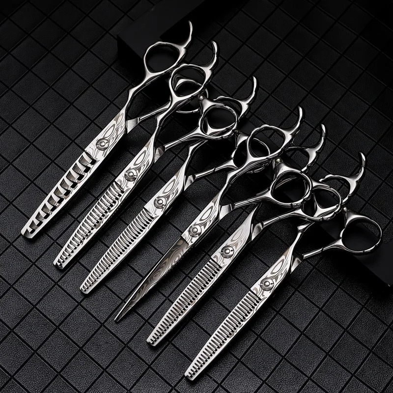 Professional High Quality Hairdressing  Hard Steel Hair Cutting Barber Shears Thinning Scissors for Men Women and Pets