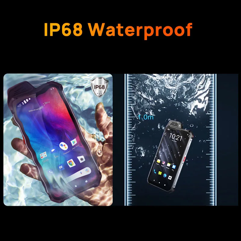UNIWA W888 6.3 Inch Android 11 Smartphone 64GB 2W Big Speaker IP68 Waterproof NFC Octa Core Shockproof and Dustproof