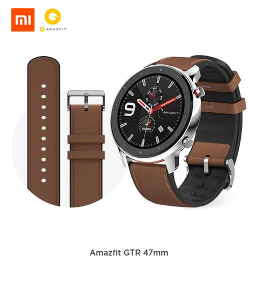 
Newest Global Version Xiaomi Amazfit GTR 47mm Watch Heart-rate Monitoring 1.39 Inch AMOLED Display Elegant Watch Faces 