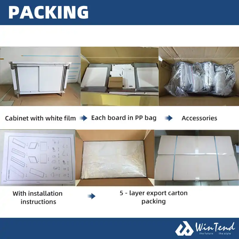 Hotel Restaurant Stainless Steel Kitchen Wall Hanging Cabinet Convenient And Practical Dish Cabinet With Sliding Doors