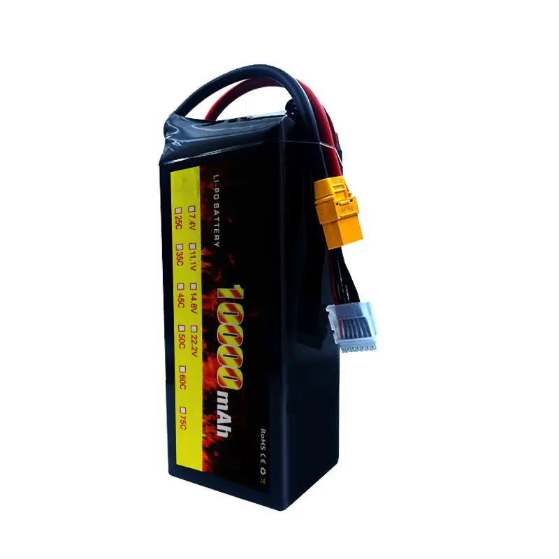 Aircraft Drone Batteries 6S 40C 10000mAh 22.2V Lipo Battery for Agricultural Drone Battery
