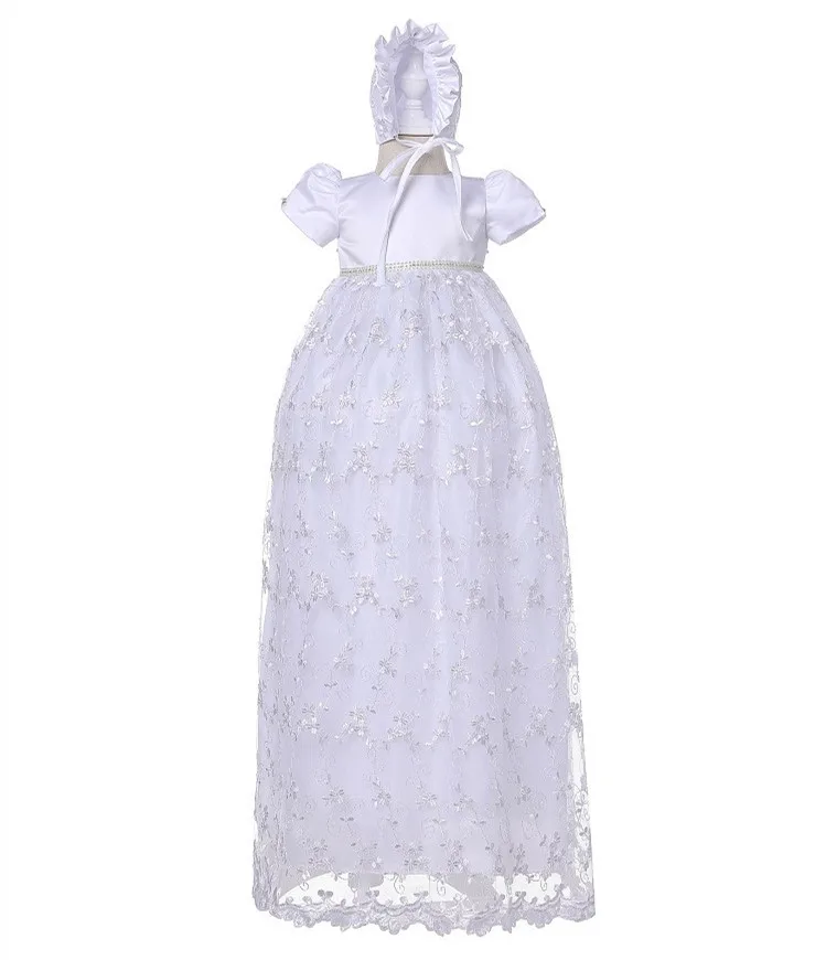HYD111 Baby Girl Dress Baptism Dresses for Girls 1st year birthday party wedding Christening baby long dress