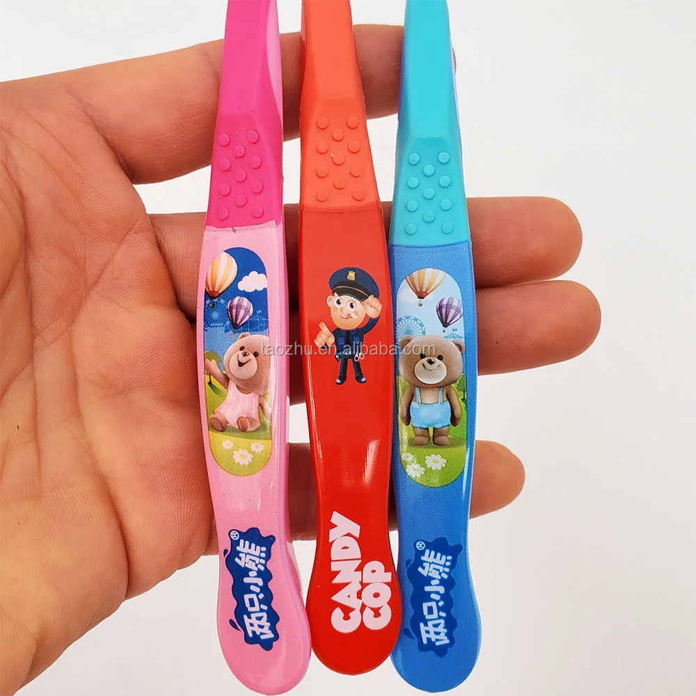 Different thermal transfer print cartoon characters kids toothbrush with different images print