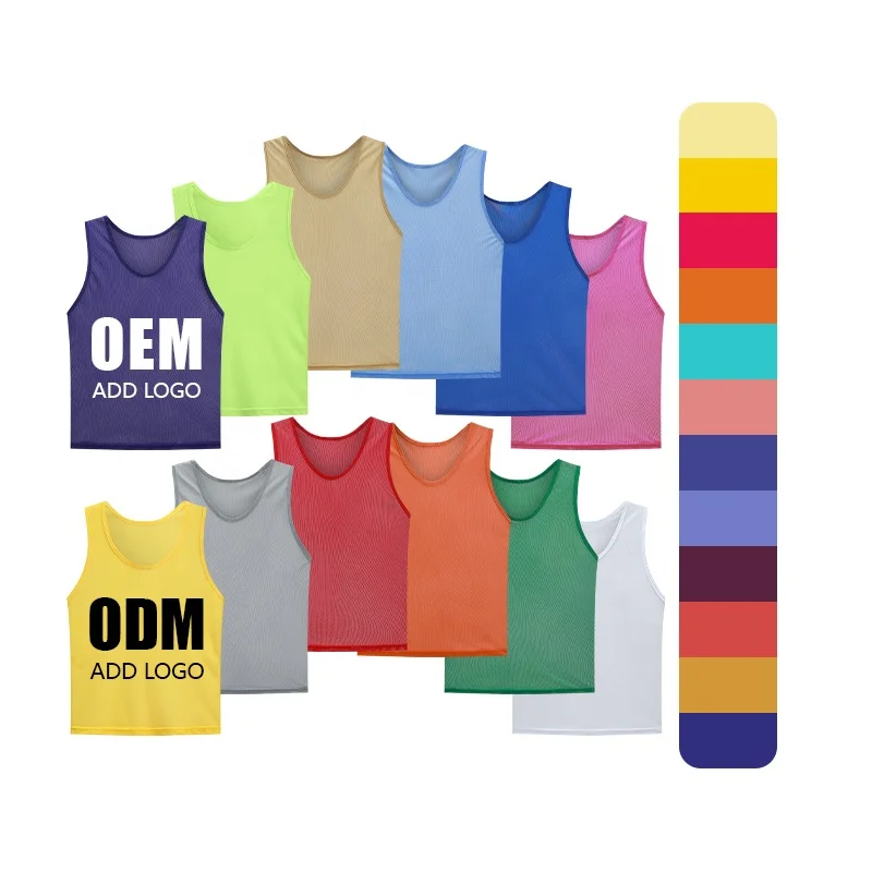 Custom Breathable Football Pinnies Cheap Football Vest Soccer Training Vest Mesh Soccer Vest Soccer Bibs