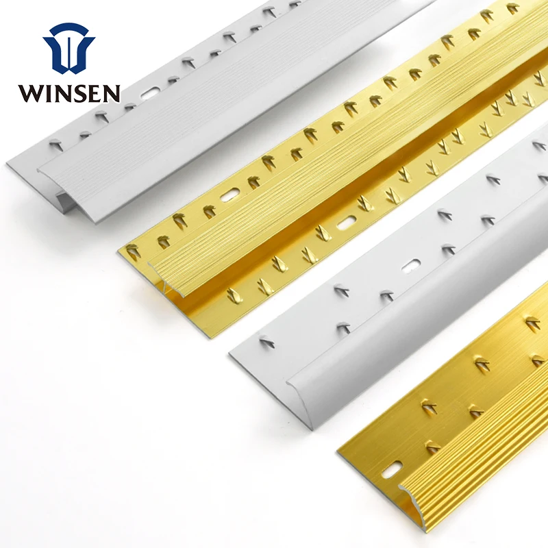 Factory Supply customization Aluminum Carpet Transition Strip Aluminium Carpet Tile Trim Aluminium Carpet Trim