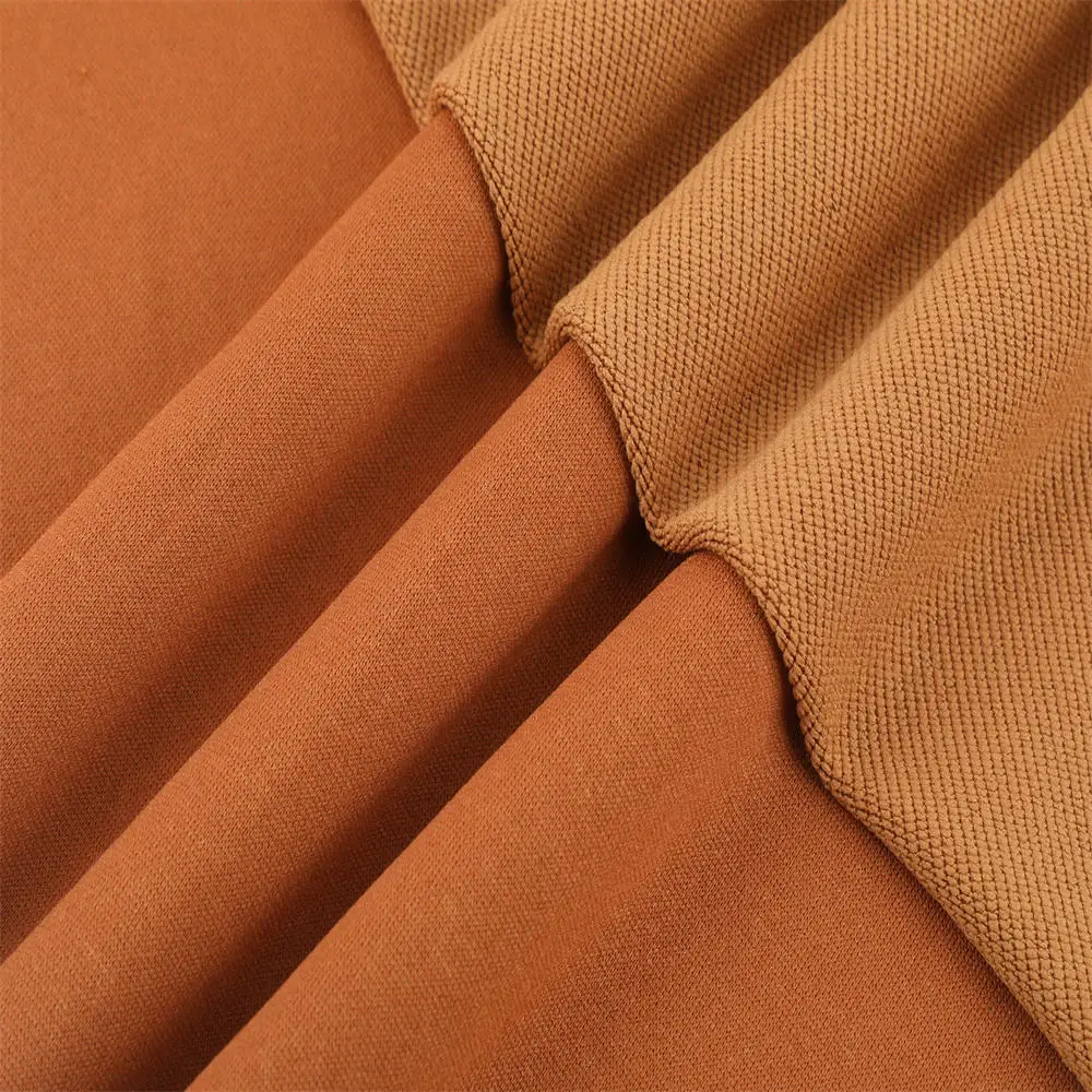 W250 Factory wholesale Stock 250-260 GSM Knitted French Terry 100 Polyester Fabric For Hoodie Sweatshirt Clothing