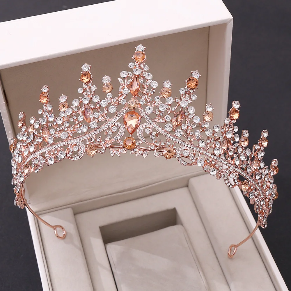 New Design Bridal Crystal Rhinestones Jewelry Bridal Hair  Accessories  Pageant Crowns Baroque Women Wedding Crown And Tiaras