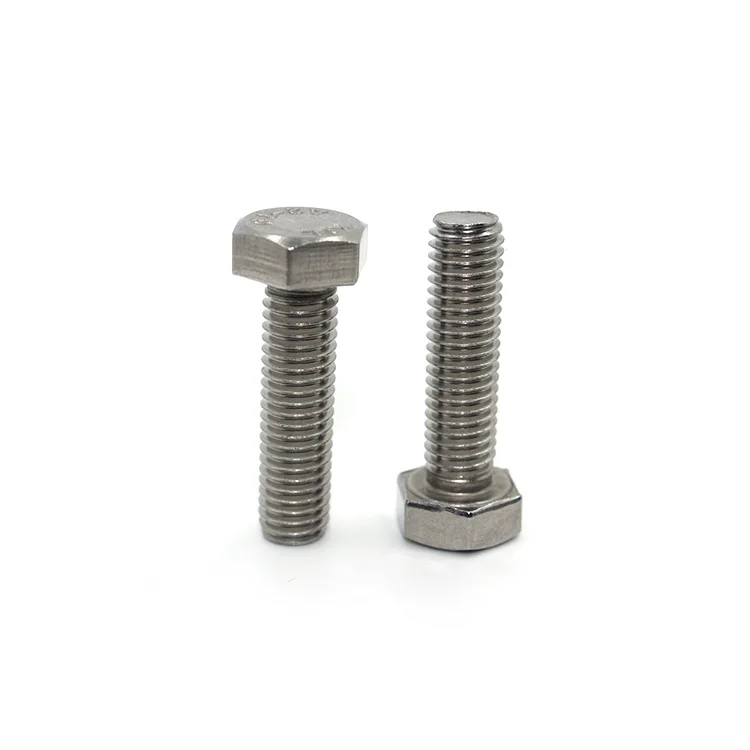 M8 M10 M12 ss304 stainless steel hexagon head hex bolts din 933 hexagon bolt