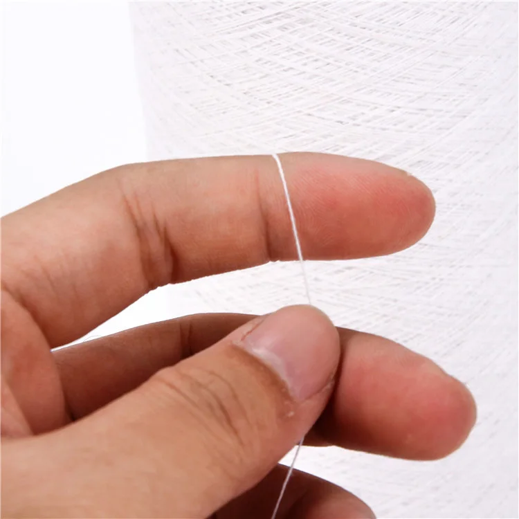 3s bleached white white good evenness regenerated blended cotton woven yarn