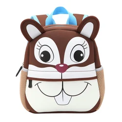 Cheap Price Fashionable Custom Neoprene Cartoon 3D Kids Zoo Animal Backpack