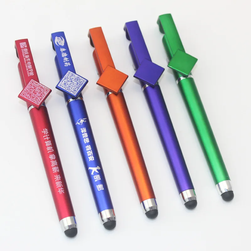 Personalized Logo 3-in-1 Soft Stylus Multifunction Touch Screen Pen with Custom Logo Novelty Ballpoint Plastic Pens for Phone