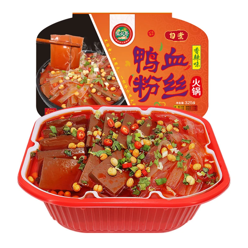 325 г Kuai Huo Ge САМОНАГРЕВАЮЩАЯСЯ утка вермишель для крови мгновенный горячий горшок для путешествий и чая еды