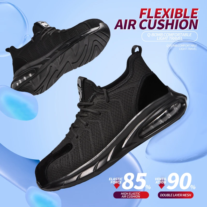 DianSen new 2024 steel toe sneakers Anti-smashing safety work shoes 711