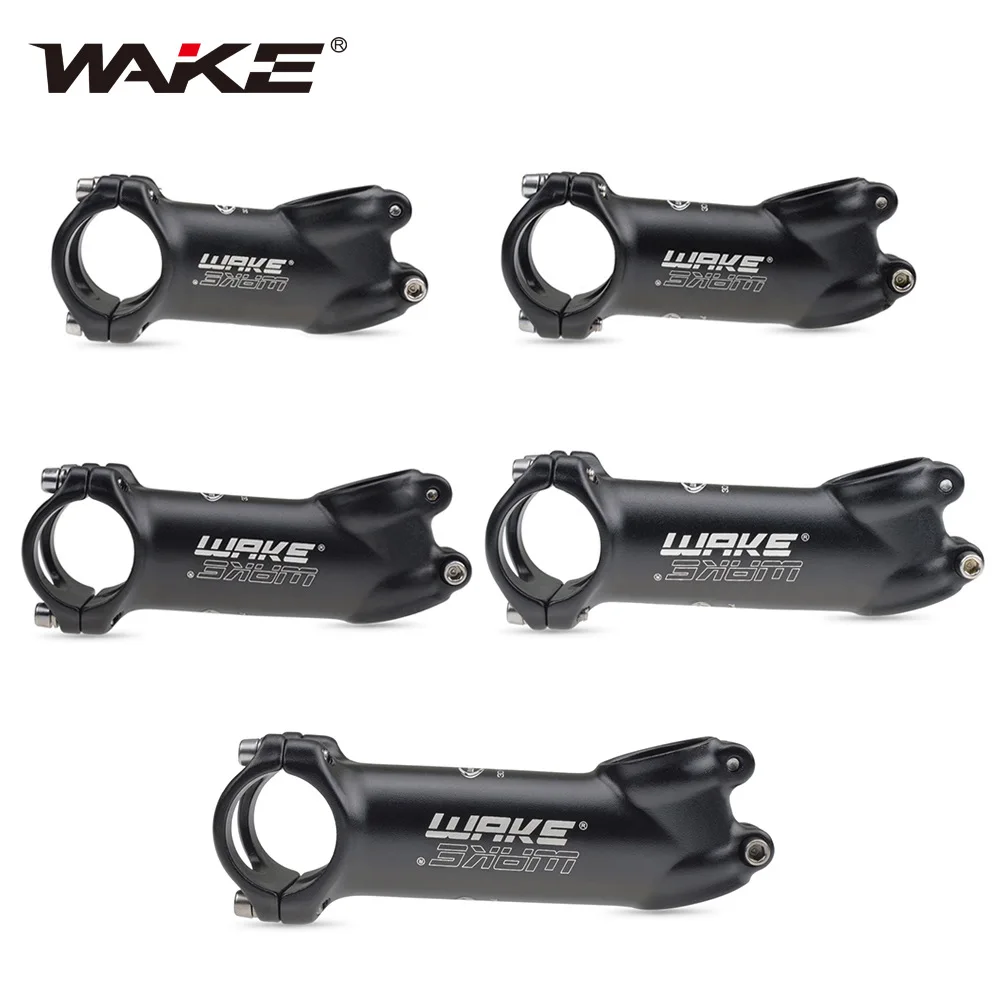 WAKE 31.8mm Bicycle Stem 17 Degree 70/80/90/100/110mm MTB Mountain Road  Stem Cycle Handlebar Stem Aluminum Alloy Bicycle Parts