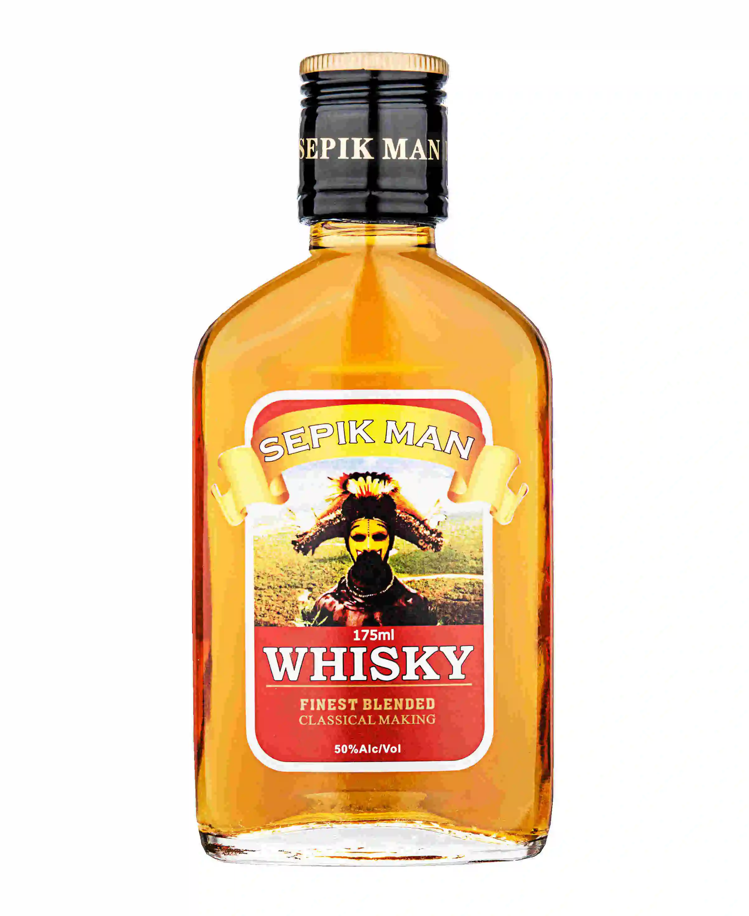 
High quality customized design bottle grass rum for liquor small size 175ml Black Rum 