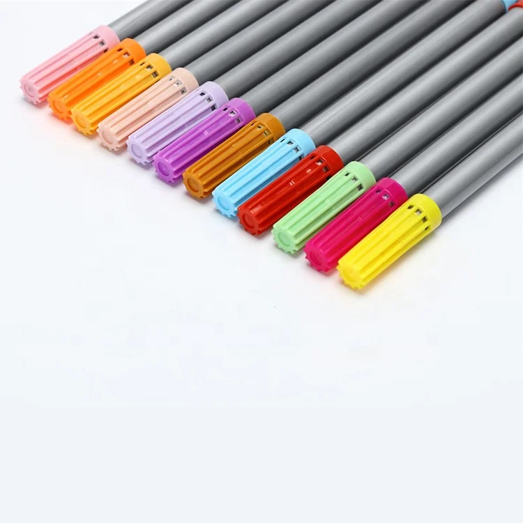 Dual tip brush pen and color marker pen