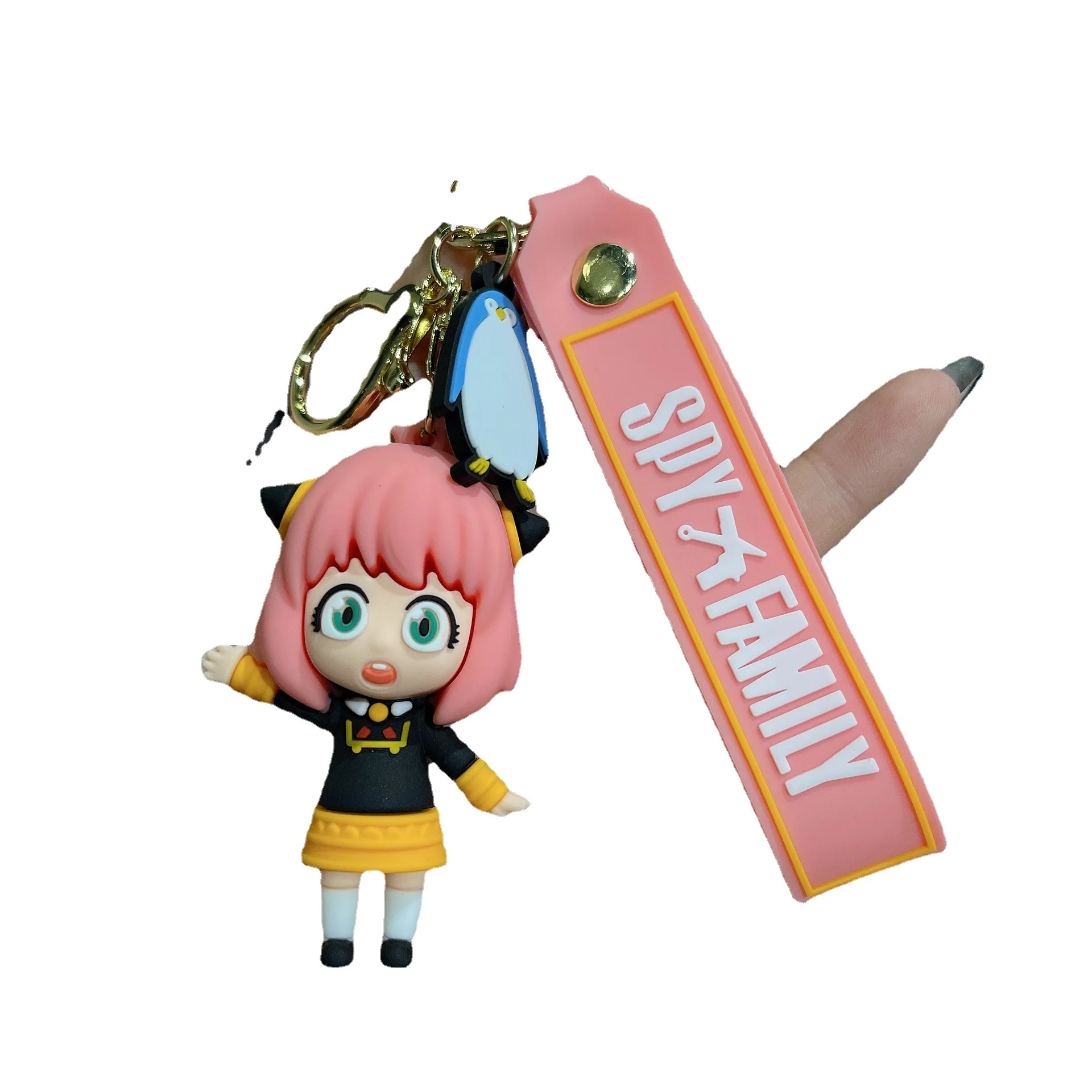 Cartoon Anime SPY X Family Soft 3D PVC Keychain Cute Creative Kawaii Rubber Action Figure Dolls Key Rings