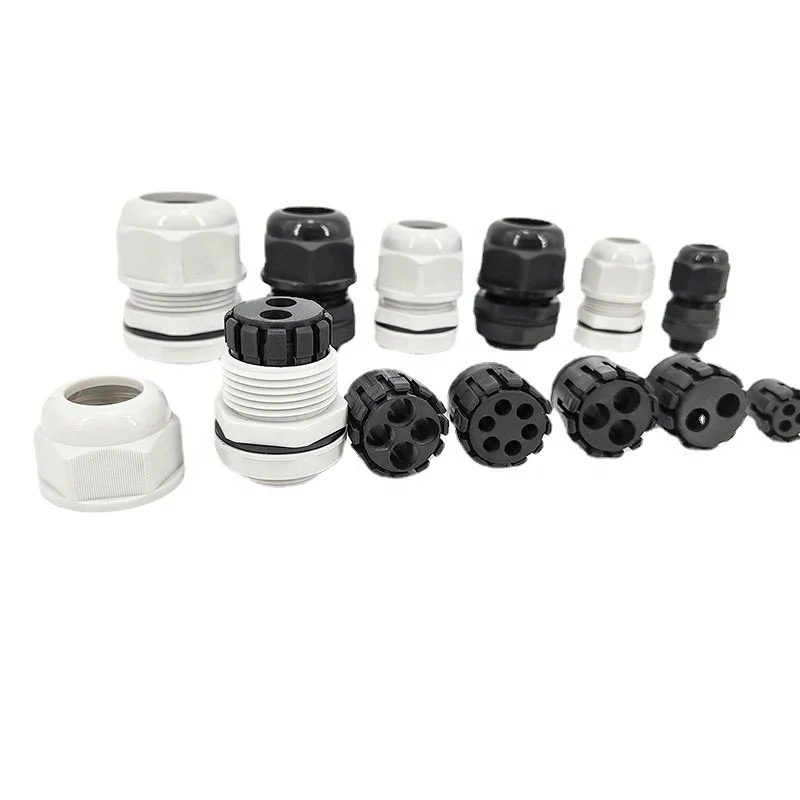 Porous rubber plug MG25A type plastic IP67 waterproof hose gland CE ROHS Nylon cable glands
