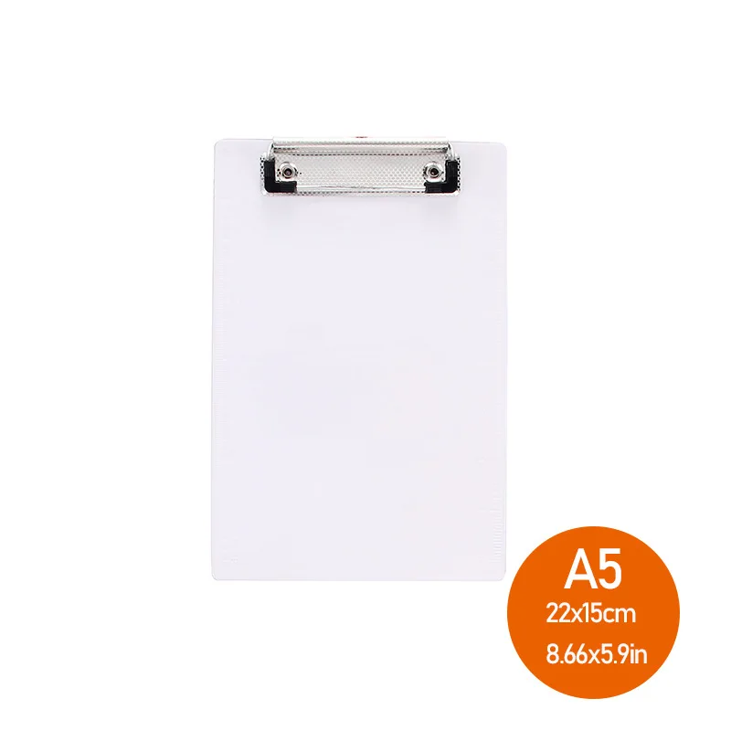 A5 Transparent Plastic Clipboard, Printed Ruler