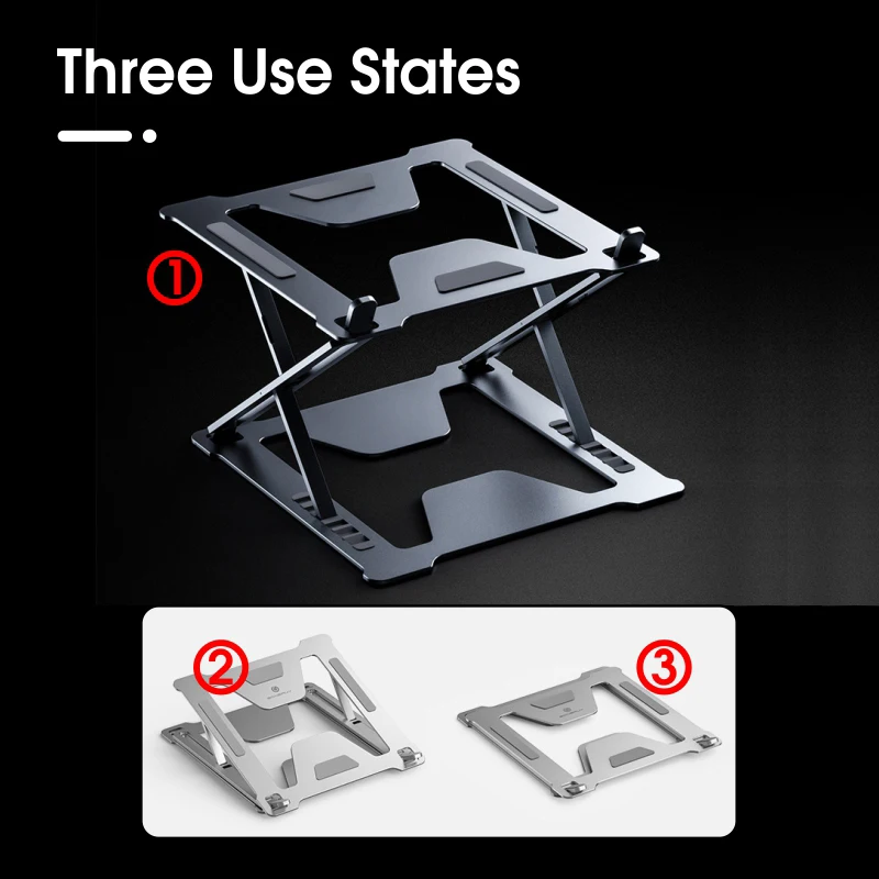 Aluminum Folding Laptop Stand Computer Stand For Laptop Portable And Adjustable Cooling Notebook Stand