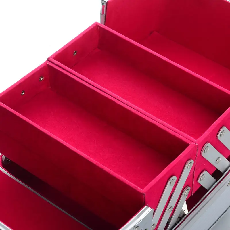 GLARY fashion professional custom makeup case organizer large travel portable combination lock beauty aluminum cosmetic case