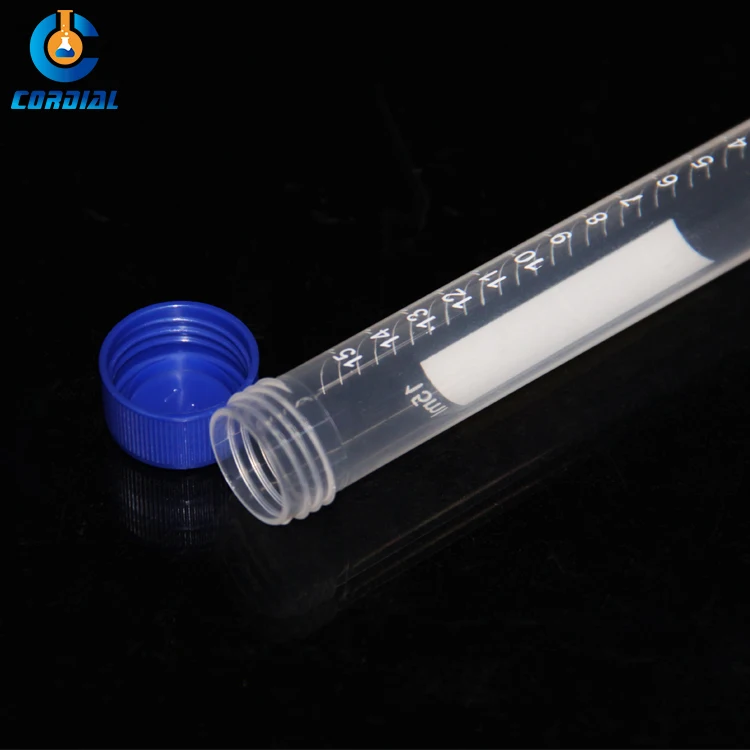 CDB010 CORDIAL plastic centrifuge tube High quality Factory Price Conical Bottom 15 ml  for Lab