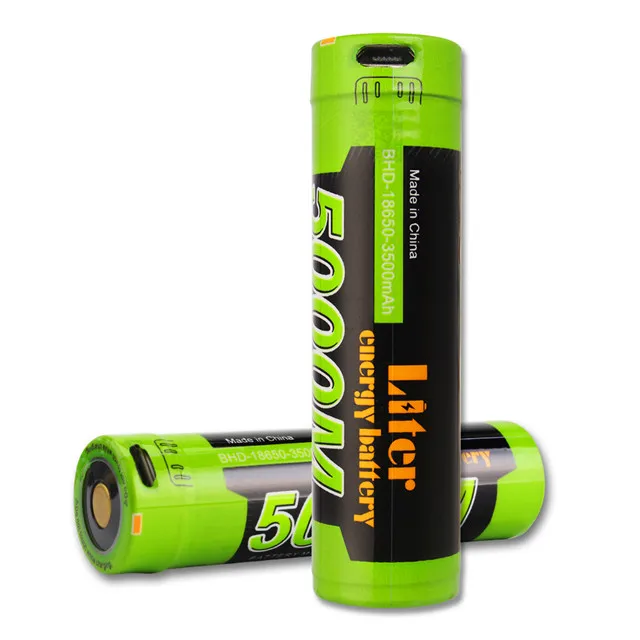 Lithium ion 18650 micro usb battery 3.7V 3500mah rechargeable battery
