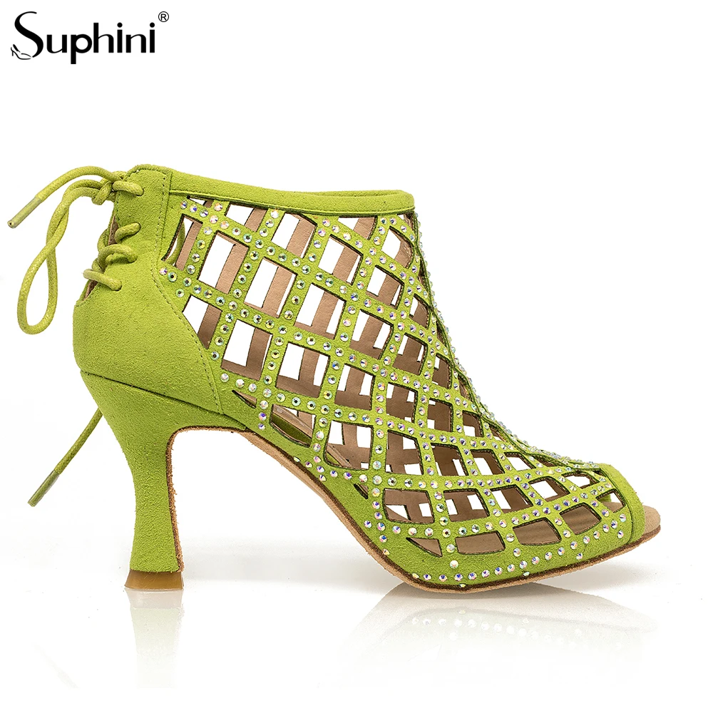 Suphini popular hot sale ladies latin salsa dance boot shoes