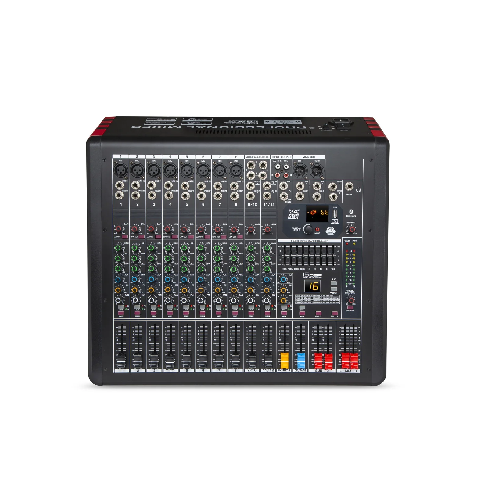 Серия TAR самостоятельный дизайн 2 группы вход стерео чистый микшер с Bt MP3 16 цифровых эффектов аудио