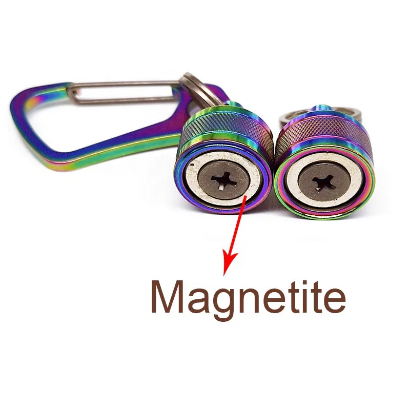 NEW Strong Magnetic Carabiner Titanium Alloy Carabiner Keychain Outdoor Camping Climbing Snap Clip Lock Buckle Hook Fishing Tool