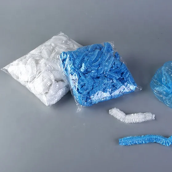 
Wholesale Cheap Shower Cap New Style Disposable Hair Cover Hotel Polyethylene PE Sleep Caps 