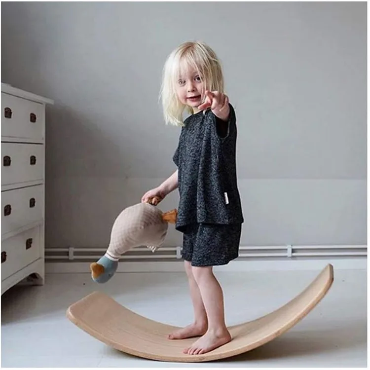 New Arrival Wood Yoga Board Children Sensory Training Balance Board For Kids