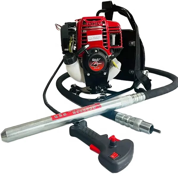 High-Power 1KW Portable Double-Shoulder Vibrating Rod 2.5m Gasoline Concrete Cement External Engine Outdoor Construction Sites