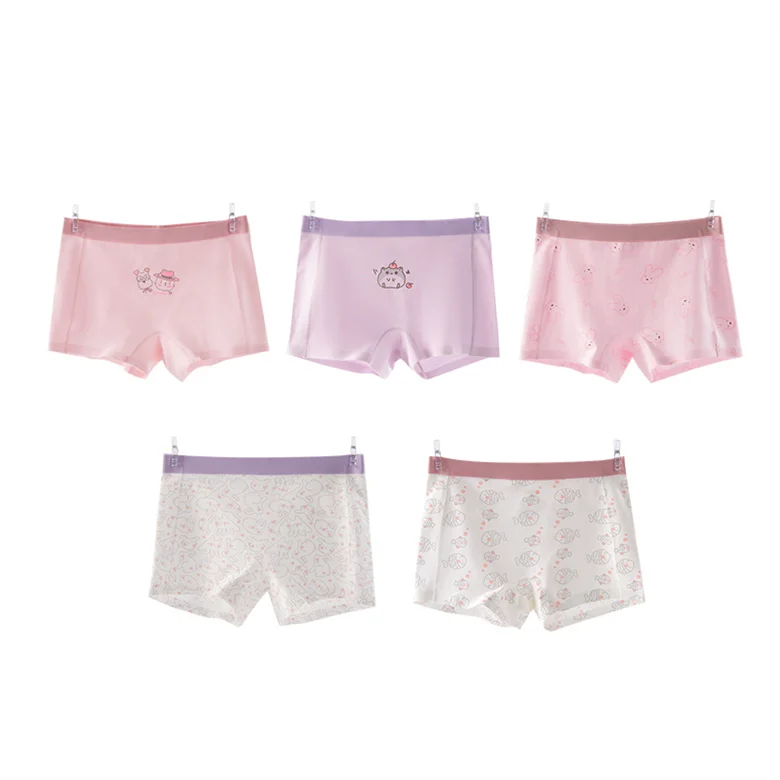 Kids boxers ages 2-16 high quality young teen girls preteen underwear fast shipping in stock