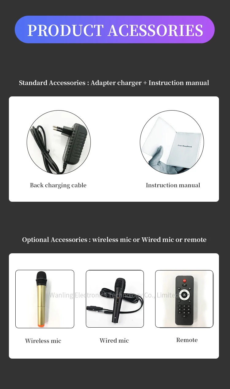 Оптовая продажа от производителя Bocinas Portable светодиодная подсветка динамик для танцев караоке с синими зубьями вечеринки