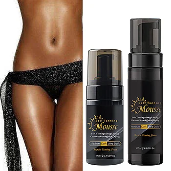 Private Label Fake Tan Mousse Ultra Dark Self Tanning Mousse Manufacturers Body Sunless Tanning Lotion