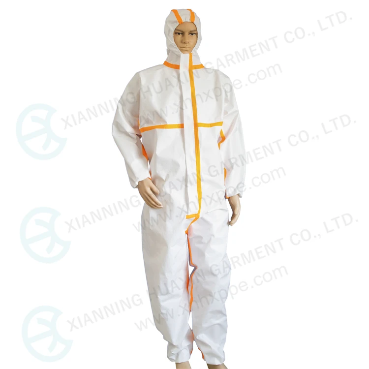 Disposable Microporous Taped Seam Coverall Against Chemical Splashes